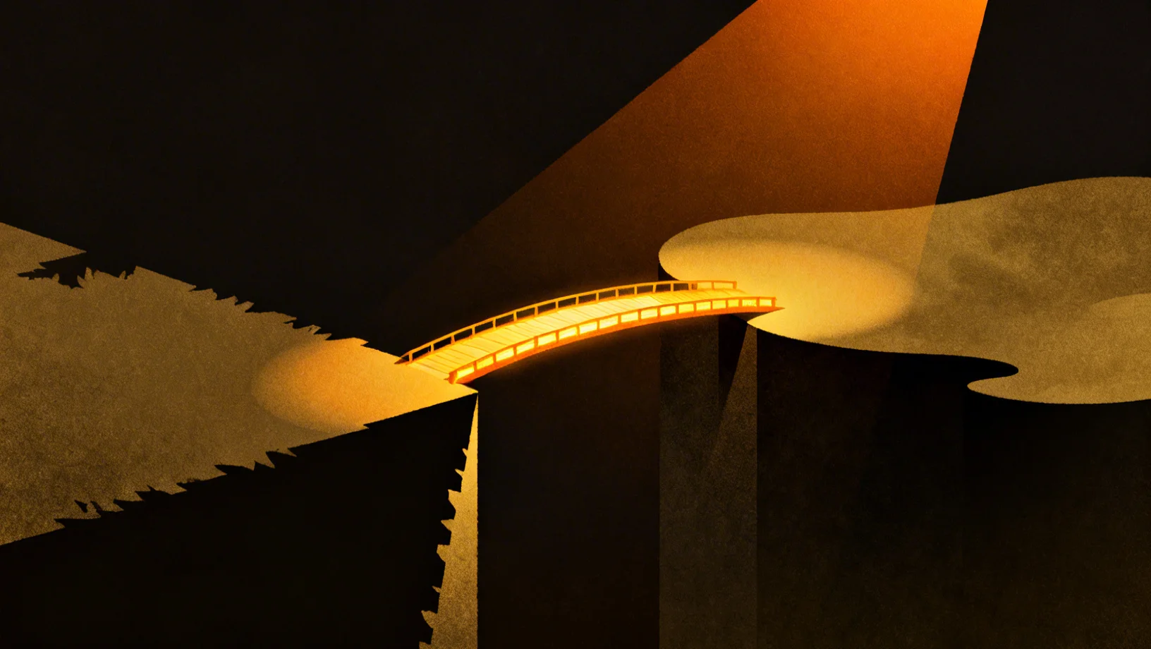 Abstract bridge attempting to connect two incompatible digital currency architectures