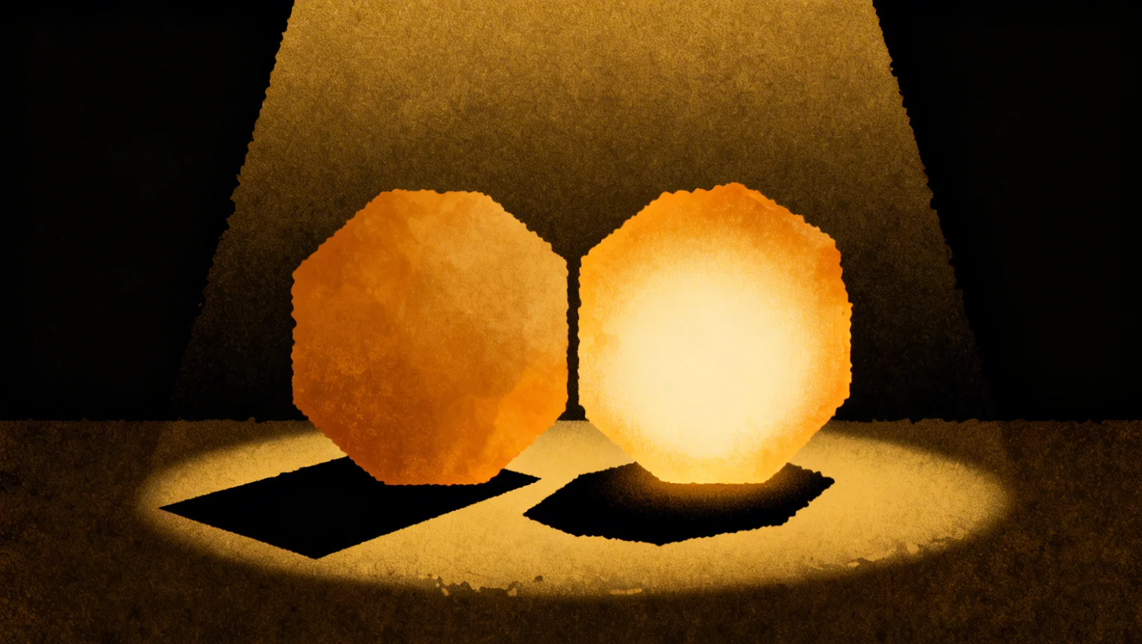 Abstract visual representing two distinct financial structures coexisting in parallel in the same warm-lit space