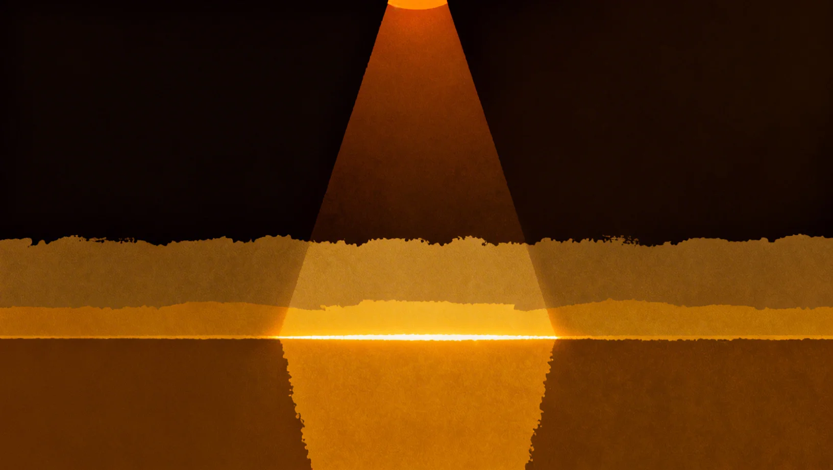 Abstract visualization of layered yield tranching structure with senior and junior capital zones