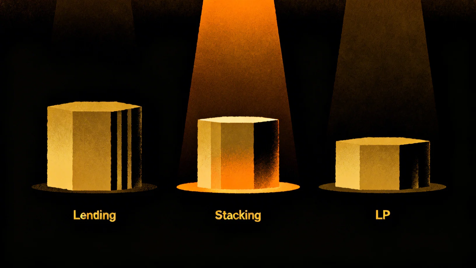 Three yield strategy paths on Solana: stablecoin lending, liquid staking, and automated vaults