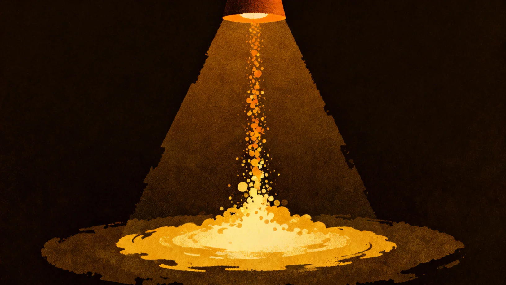 Abstract amber light streams representing yield flowing through euro stablecoin DeFi protocols