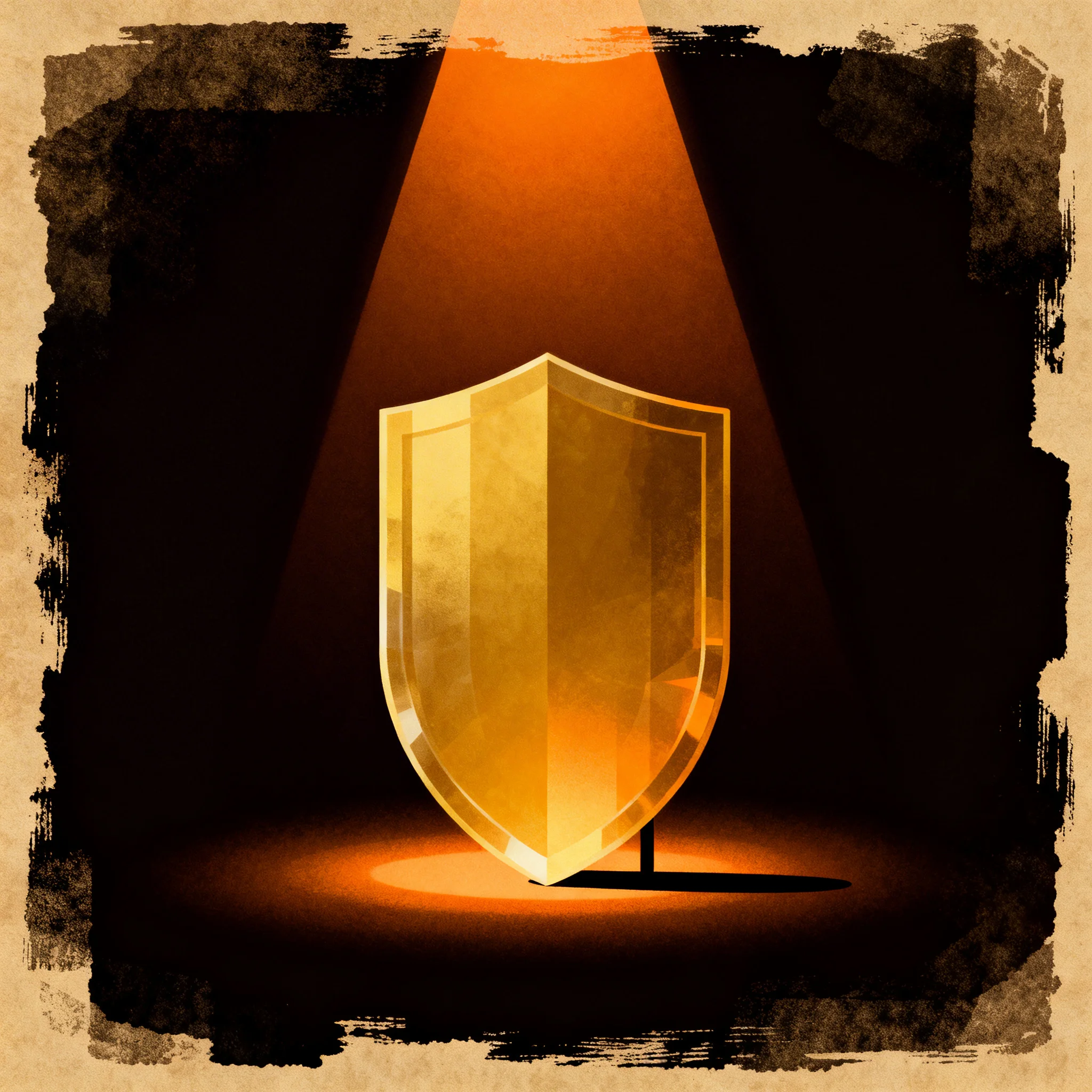 Golden protective shield representing investor protection under MiCA stablecoin regulation