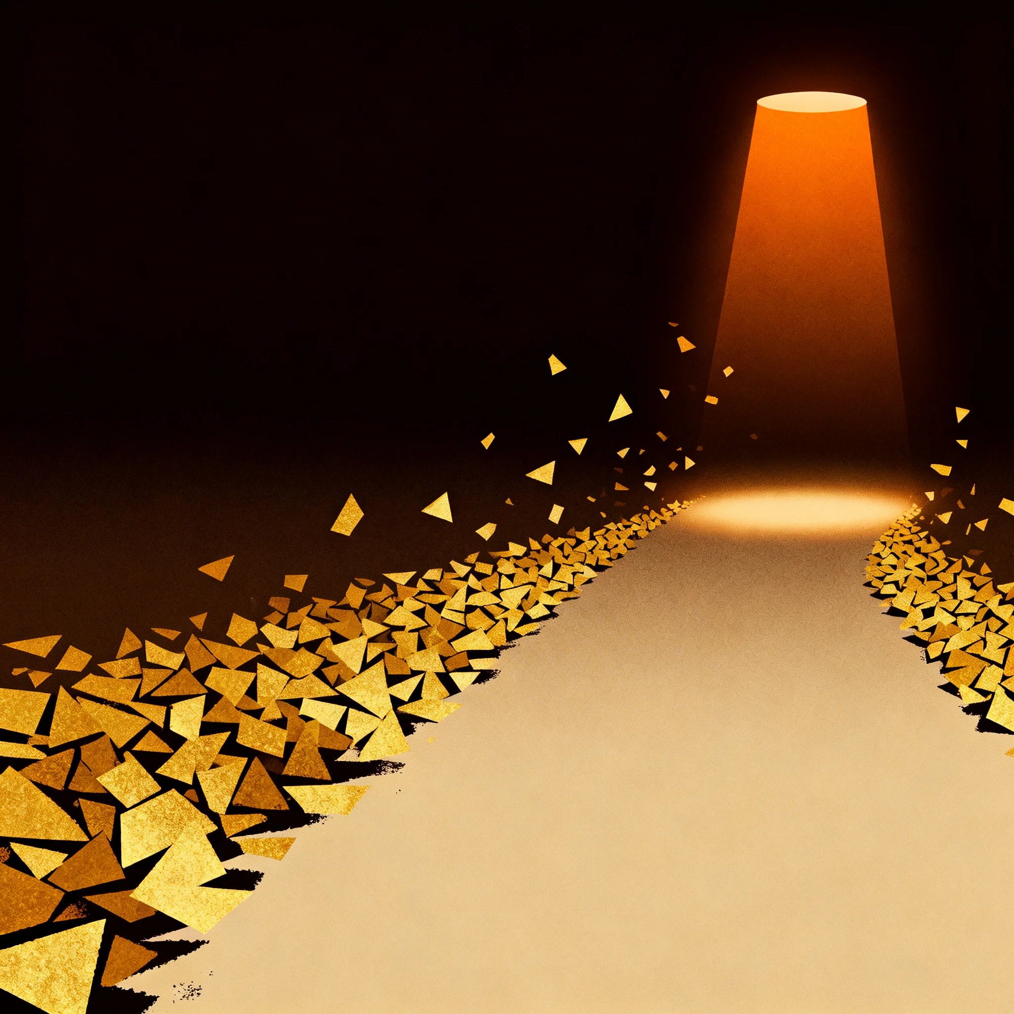 Abstract diverging paths representing stablecoin alternatives under MiCA regulation for European users
