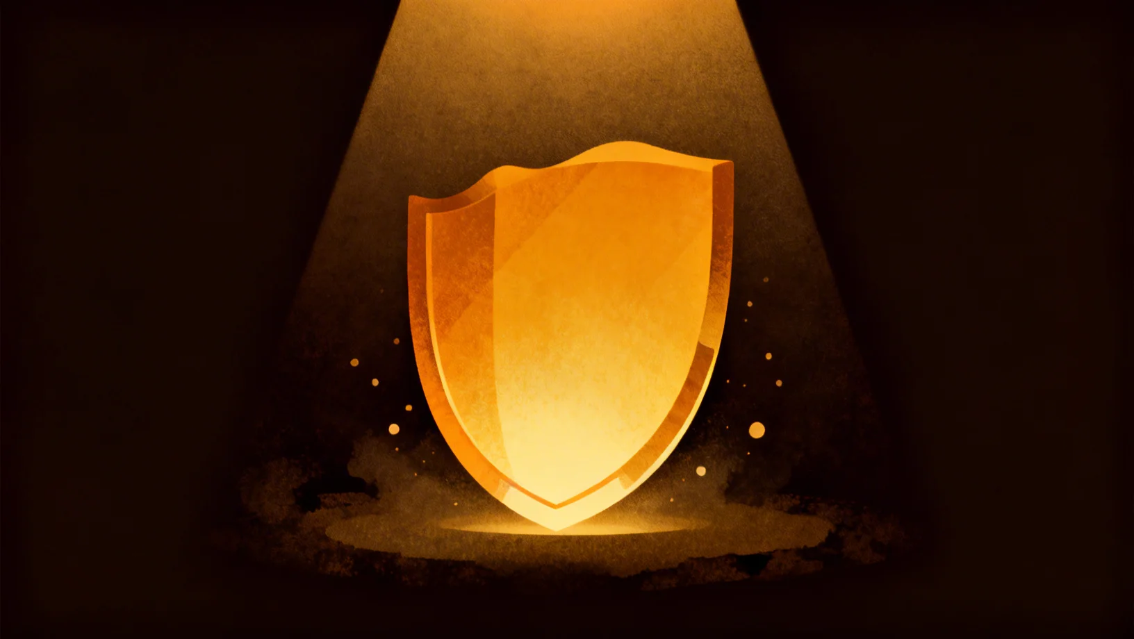 Abstract shield form under atmospheric pressure representing the defense mechanisms and vulnerabilities of synthetic dollar protocols